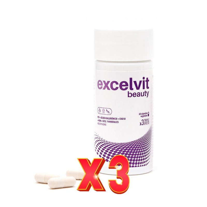 Pack de 3 unidades Excelvit Beauty 60 Capsulas Pack de 3 unidades Excelvit Beauty 60 Capsulas