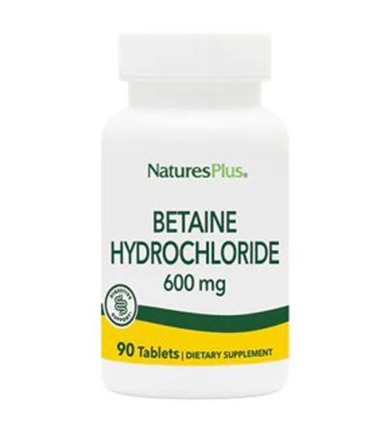 Betaina Hcl 600 Mg 90 Comprimidos Natures Plus