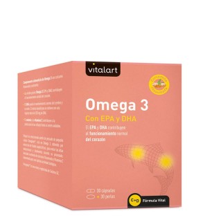 Omega 3 30 Cápsulas + 30 Perlas Vitalart