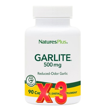 Pack de 3 unidades Garlite. 90 Cápsulas Natures Plus