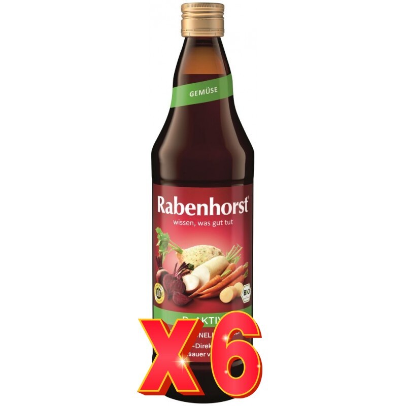 Pack de 6 unidades B-Aktiv Zumo De Verduras Ecologico 750 Ml Rabenhorst