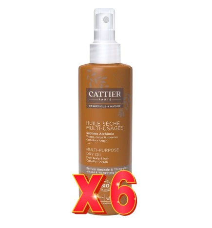 Pack de 6 unidades Aceite Seco Multiusos-Sublime Alchimie 100 Ml Cattier