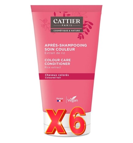 Pack de 6 unidades Acondicionador Cuidado Del Color 150 Ml Cattier