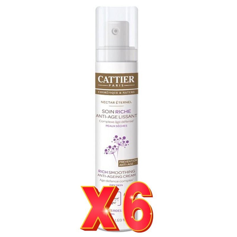 Pack de 6 unidades Cuidado Antiedad Textura Cremosa 50 Ml Cattier