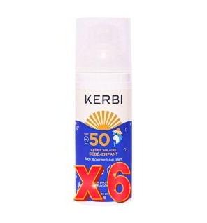 Pack de 6 unidades Kerbi Leche Solar Mineral Spf50 50 Ml Kerbi