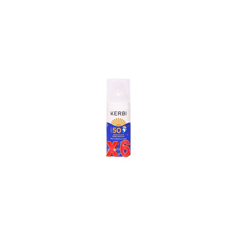 Pack de 6 unidades Kerbi Leche Solar Mineral Spf50 50 Ml Kerbi
