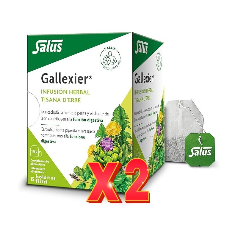 Pack de 2 unidades Gallexier 15 bolsitas filtro Salus