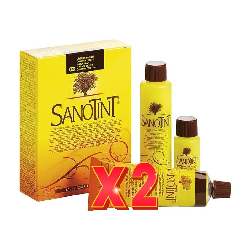 Pack de 2 unidades SANOTINT Classic 03 Castaño natural
