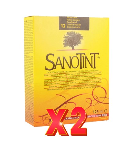 Pack de 2 unidades SANOTINT Classic 12 Rubio dorado