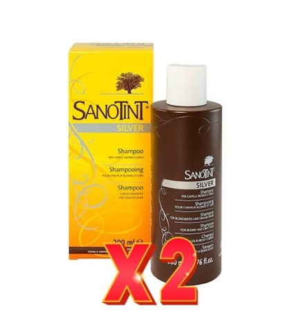 Pack de 2 unidades SANOTINT Champú Silver 200 ml
