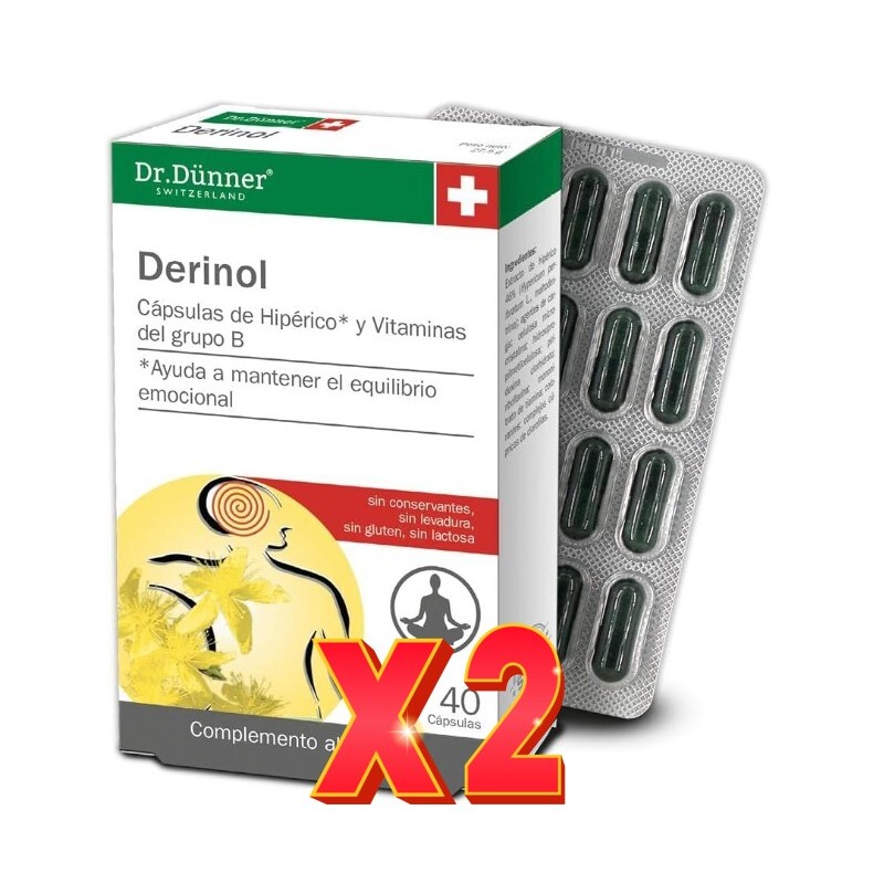 Pack de 2 unidades Derinol 40 cápsulas Dr Dunner Salus Pack de 2 unidades Derinol 40 cápsulas Dr Dunner Salus