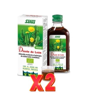 Pack de 2 unidades Diente de león jugo bio 200 ml Schoenenberger Salus 200 ml Schoenenberger Salus