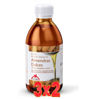 Pack 3x2 unidades Aceite De Almendras Dulces 250 Ml(Uso Externo) Intersa