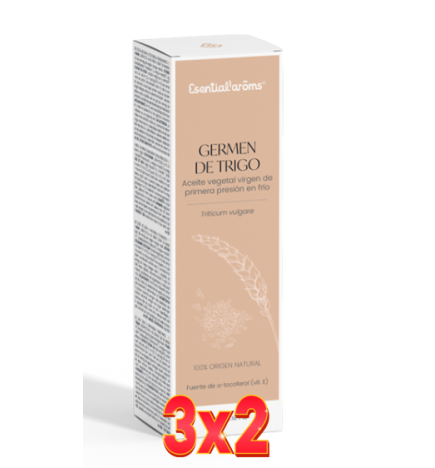 Pack 3x2 unidades Aceite Vegetal Germen De Trigo 100 Ml Esential Aroms
