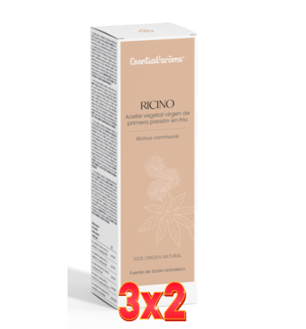 Pack 3x2 unidades Aceite Vegetal Ricino 100 Ml Esential Aroms