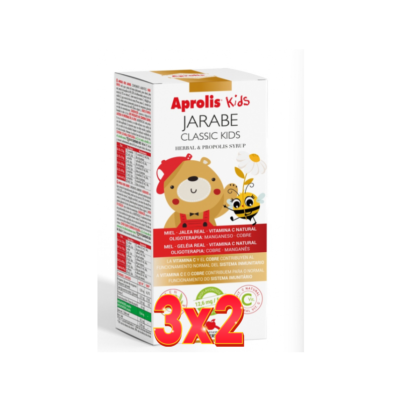 Pack 3x2 unidades Aprolis Kids Jarabe Classic 180 Ml Intersa Pack 3x2 unidades Aprolis Kids Jarabe Classic 180 Ml Intersa
