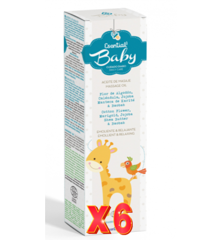 Pack 6 unidades Aceite De Masaje Bebe 100 Ml Esential Aroms
