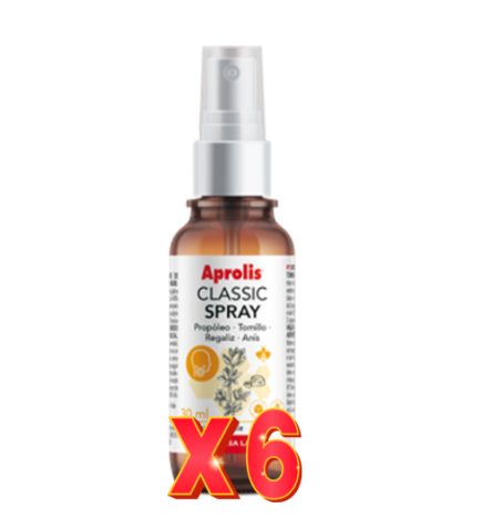Pack 6 unidades Aprolis Classic Spray Bucal 30 Ml Intersa