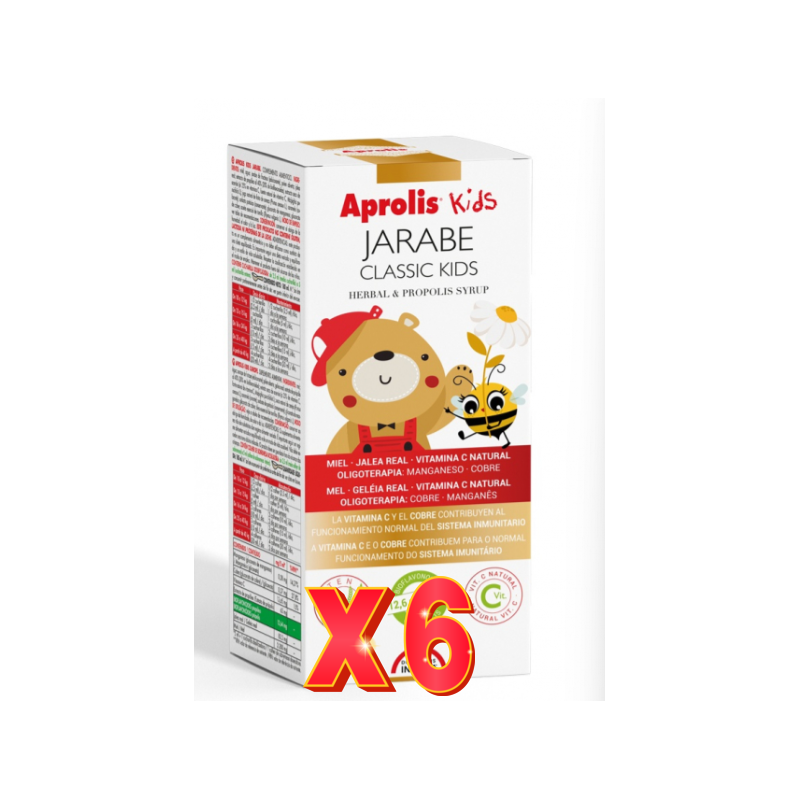 Pack 6 unidades Aprolis Kids Jarabe Classic 180 Ml Intersa Pack 6 unidades Aprolis Kids Jarabe Classic 180 Ml Intersa