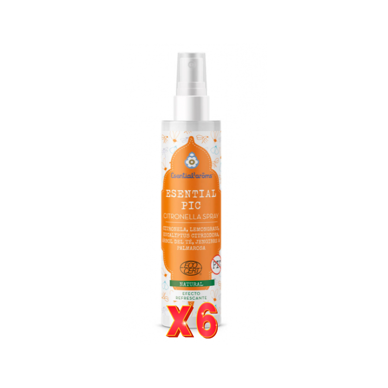 Pack 6 unidades Esential Pic Citronella Spray 100 Ml Esential Aroms Pack 6 unidades Esential Pic Citronella Spray 100 Ml Esential Aroms