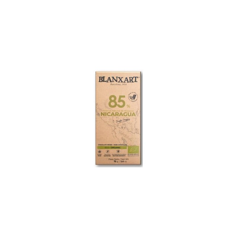 Chocolate Negro 85% Nicaragua 75 Gr Eco Blanxart