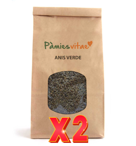 Pack de 2 unidades ANIS VERDE - Pimpinella anisum 120 gramos de Pamies Vitae