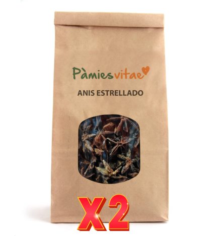 Pack de 2 unidades ANIS ESTRELLADO - Illicium verum (500g) de Pamies Vitae