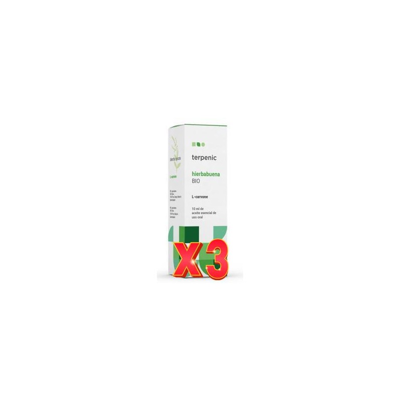 Pack de 3 uds Hierbabuena Ae, Bio, 10Ml Terpenic Pack de 3 uds Hierbabuena Ae, Bio, 10Ml Terpenic