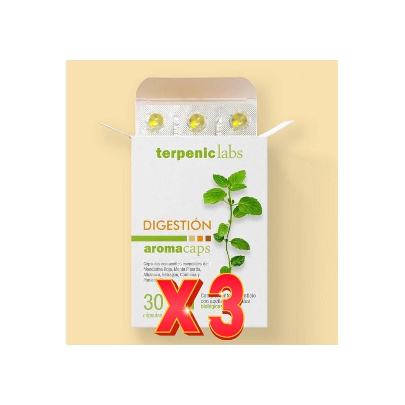 Pack de 3 uds Digestion Aromacaps, Bio 30 Cap Terpenic