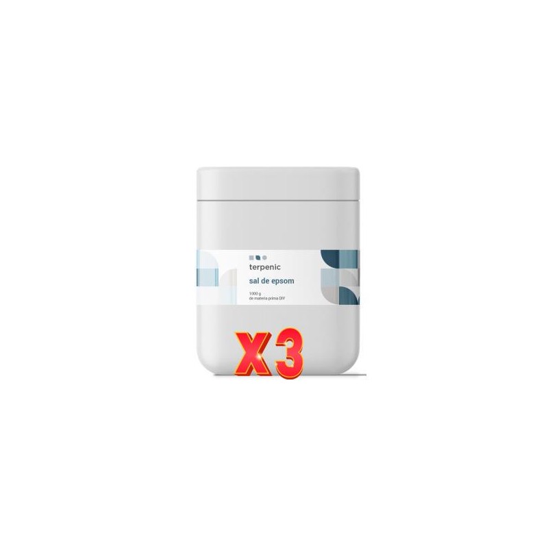 Pack de 3 uds Sal De Epsom , 1000Gr Terpenic