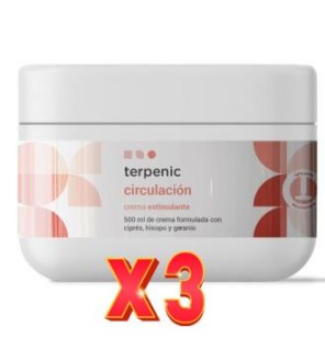 Pack de 3 uds Circulación Crema Corporal, 500Ml Terpenic