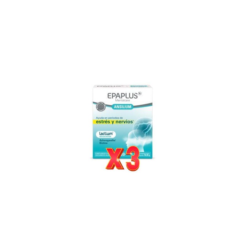 Pack de 3 uds Epaplus Mentalcare Lactium Ansilium 30C Epaplus Pack de 3 uds Epaplus Mentalcare Lactium Ansilium 30C Epaplus