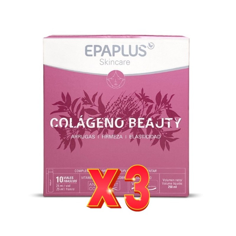 Pack de 3 uds Epaplus Skincare Beauty 10 Viales Bebibles 25Ml Epaplus