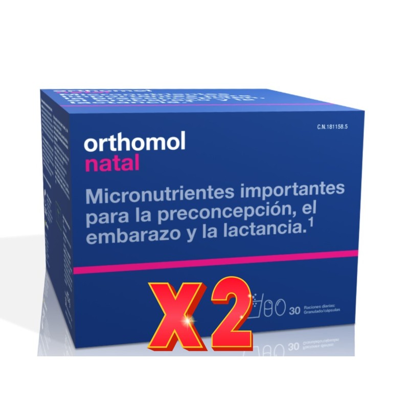 Pack de 2 unidades Orthomol Natal 30 Sobres Y Capsulas Orthomol Pack de 2 unidades Orthomol Natal 30 Sobres Y Capsulas Orthomol