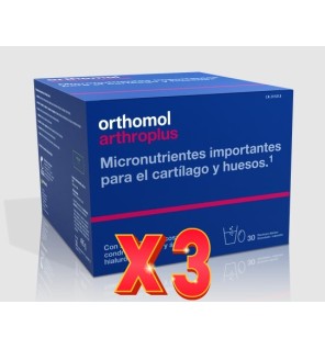 Pack de 3 unidades Orthomol Arthroplus Granulado 30 Sobres  Y Capsulas Orthomol