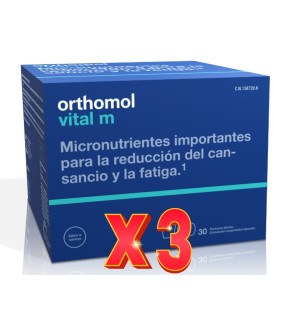 Pack de 3 unidades Orthomol Vital M Granulado 30 Sobres  Y Comprimidos  Y Capsulas Orthomol