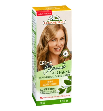 Crema Colorante Henna Rubio 80 Ml Corpore Sano