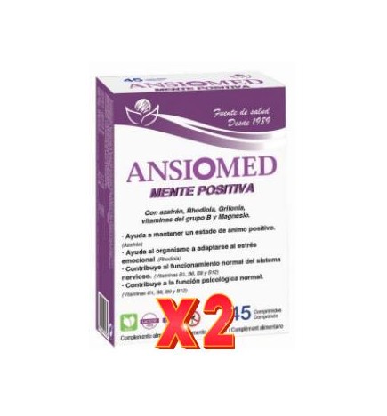 Pack de 2 unidades Ansiomed Mente Positiva 45 Comprimidos Bioserum
