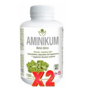 Pack de 2 unidades Aminikum 180 Capsulas Bioserum
