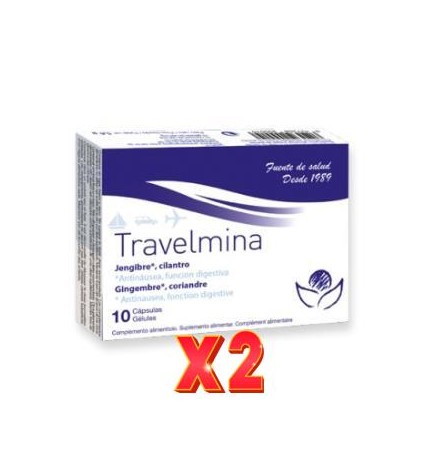 Pack de 2 unidades Travelmina 10 Capsulas Bioserum