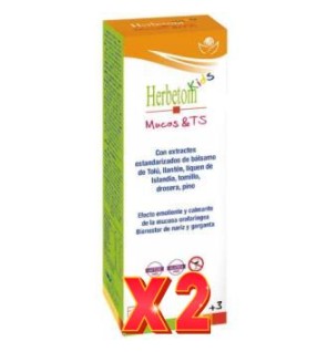 Pack de 2 unidades Herbetom Kids Mucos Ts (Bb 100 Tos) 250Ml Bioserum