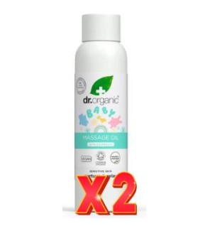 Pack de 2 unidades Aceite De Masaje Bebes 150  Ml Dr. Organic