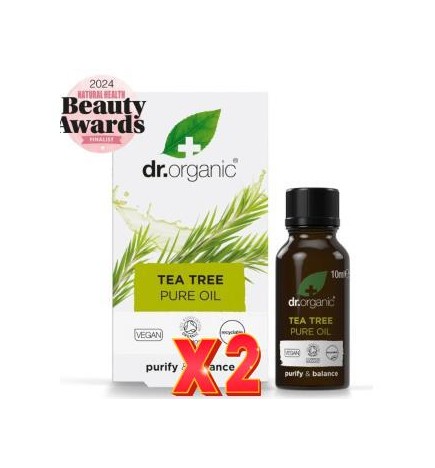 Pack de 2 unidades Aceite Puro Arbol Del Te Organico 10 Ml Dr. Organic