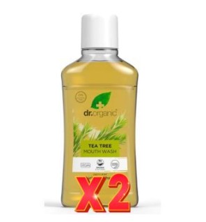 Pack de 2 unidades Enjuague Bucal Arbol Del Te Organico 500 Ml Dr. Organic