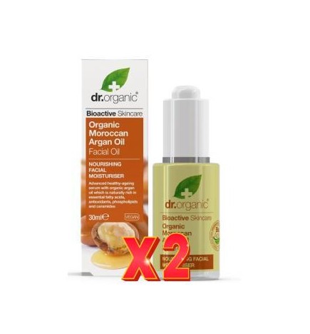 Pack de 2 unidades Aceite Facial Aceite Argan Marroqui 30 Ml Dr. Organic