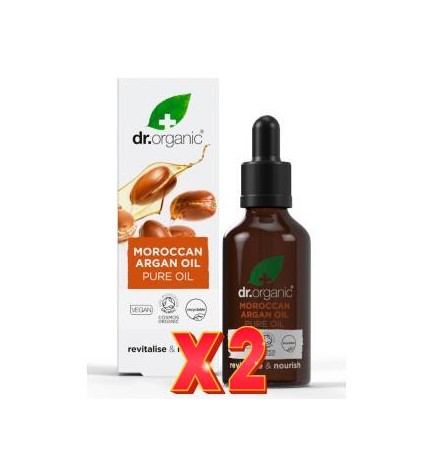 Pack de 2 unidades Aceite Puro Aceite Argan Marroqui 50 Ml Dr. Organic