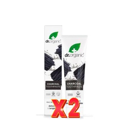 Pack de 2 unidades Pasta De Dientes Carbon Activado 100 Ml Dr. Organic