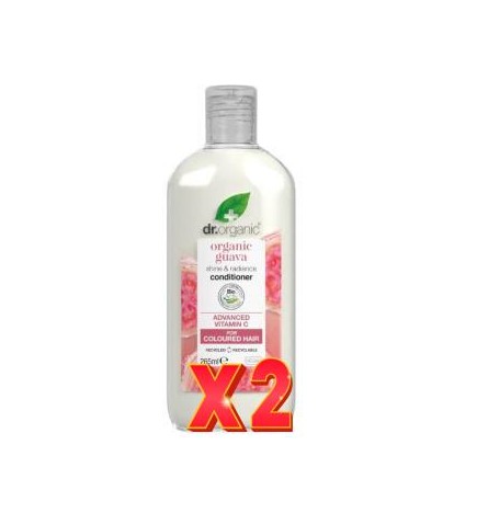 Pack de 2 unidades Acondicionador Cabello Teñido Guayaba 265Ml Dr. Organic