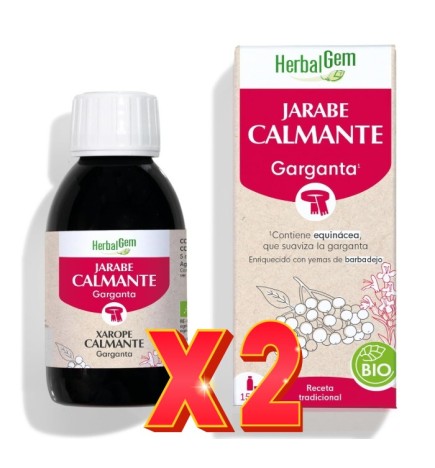Pack de 2 unidades Jarabe Resfriados Calmante Garganta 150 Ml Herbalgem