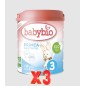 Pack de 3 unidades Leche Primea 3 Vaca Crecimiento 12-3Años 800G Bio Babybio